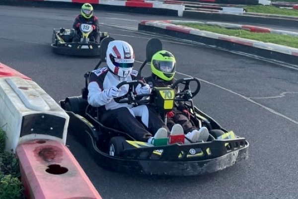 An image of our dual drive kart in action